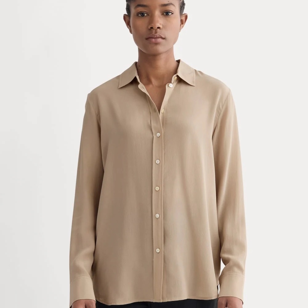 Everlane | THE MUST-HAVE SHIRT IN WASHABLE SILK (S)